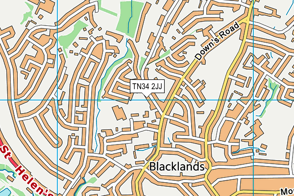 TN34 2JJ map - OS VectorMap District (Ordnance Survey)