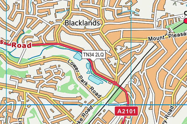 TN34 2LQ map - OS VectorMap District (Ordnance Survey)