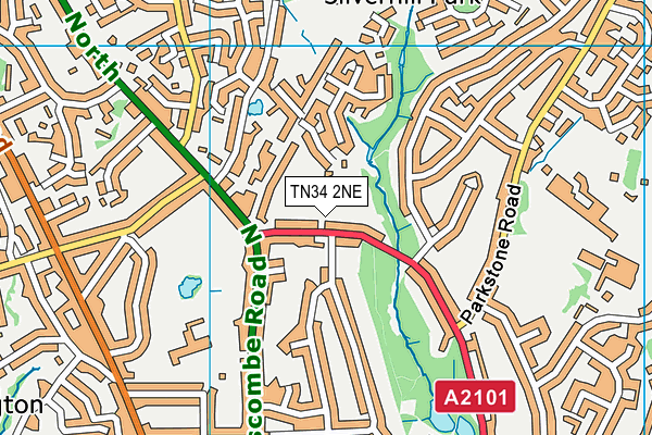 TN34 2NE map - OS VectorMap District (Ordnance Survey)