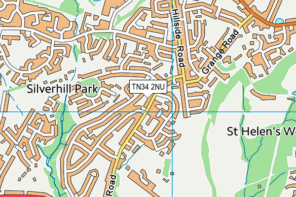 TN34 2NU map - OS VectorMap District (Ordnance Survey)