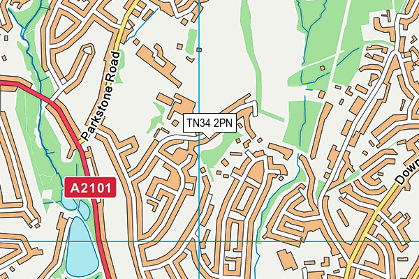 TN34 2PN map - OS VectorMap District (Ordnance Survey)