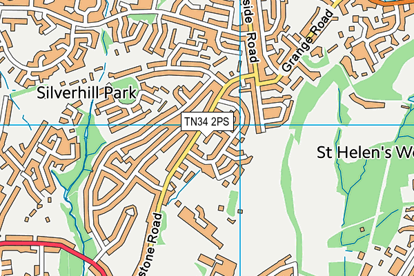 TN34 2PS map - OS VectorMap District (Ordnance Survey)