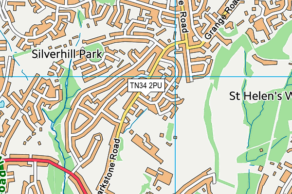 TN34 2PU map - OS VectorMap District (Ordnance Survey)