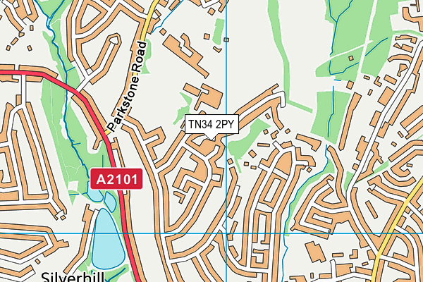 TN34 2PY map - OS VectorMap District (Ordnance Survey)