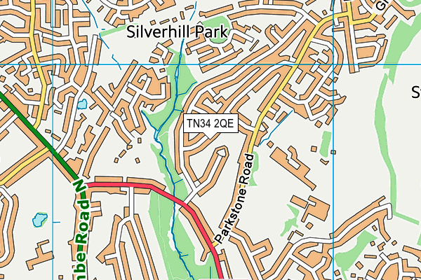 TN34 2QE map - OS VectorMap District (Ordnance Survey)