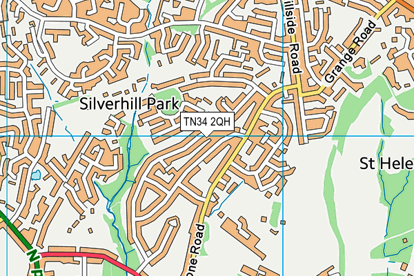 TN34 2QH map - OS VectorMap District (Ordnance Survey)