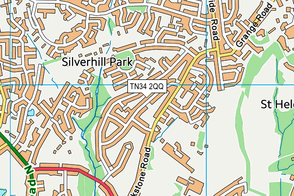 TN34 2QQ map - OS VectorMap District (Ordnance Survey)