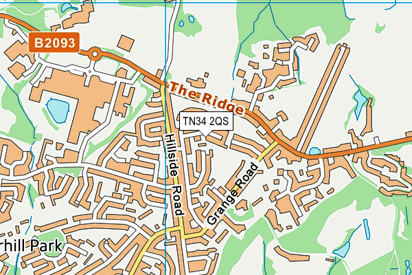 TN34 2QS map - OS VectorMap District (Ordnance Survey)