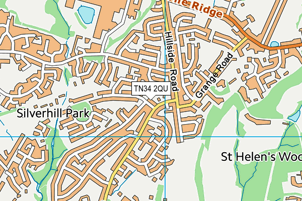 TN34 2QU map - OS VectorMap District (Ordnance Survey)