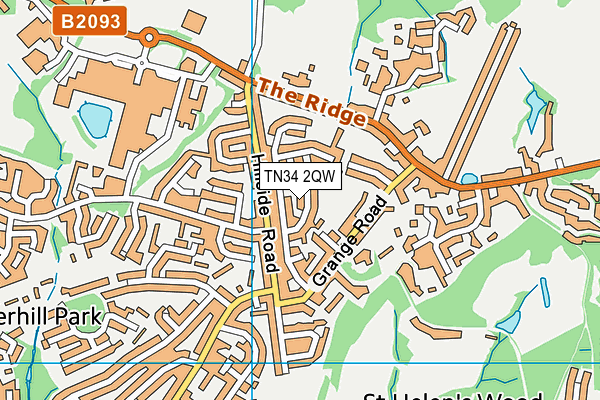 TN34 2QW map - OS VectorMap District (Ordnance Survey)