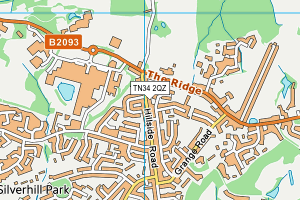 TN34 2QZ map - OS VectorMap District (Ordnance Survey)