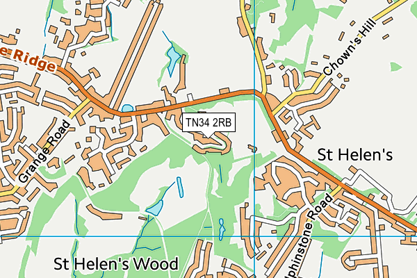 TN34 2RB map - OS VectorMap District (Ordnance Survey)