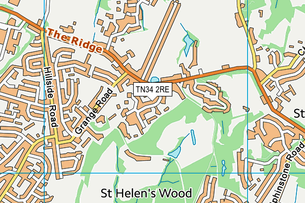 TN34 2RE map - OS VectorMap District (Ordnance Survey)