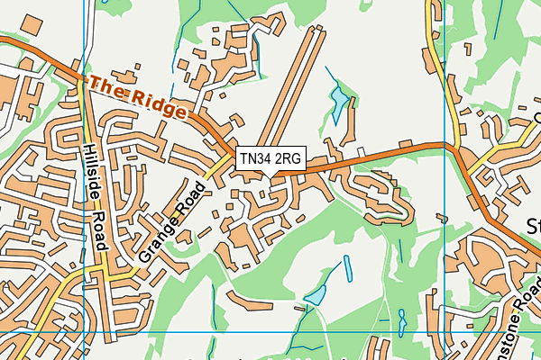 TN34 2RG map - OS VectorMap District (Ordnance Survey)