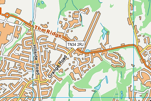 TN34 2RJ map - OS VectorMap District (Ordnance Survey)