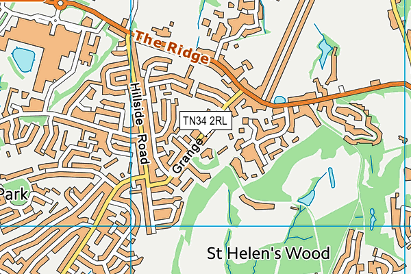 TN34 2RL map - OS VectorMap District (Ordnance Survey)