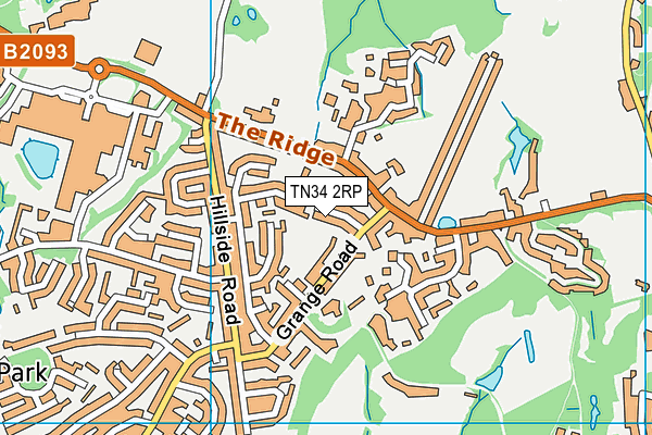 TN34 2RP map - OS VectorMap District (Ordnance Survey)