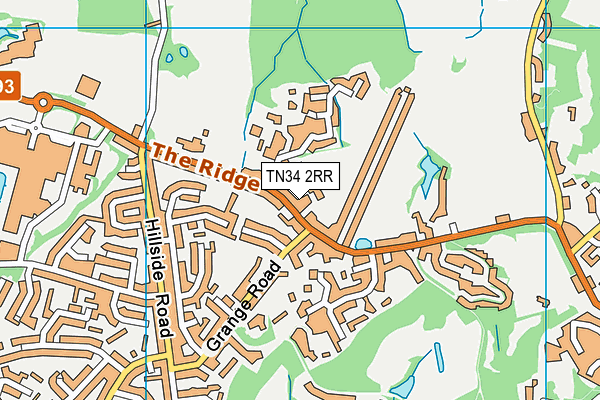 TN34 2RR map - OS VectorMap District (Ordnance Survey)