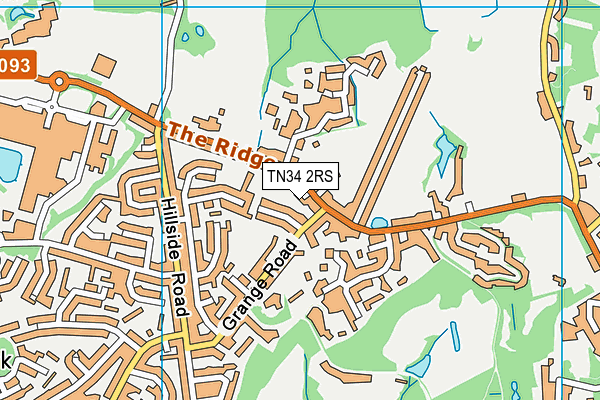 TN34 2RS map - OS VectorMap District (Ordnance Survey)