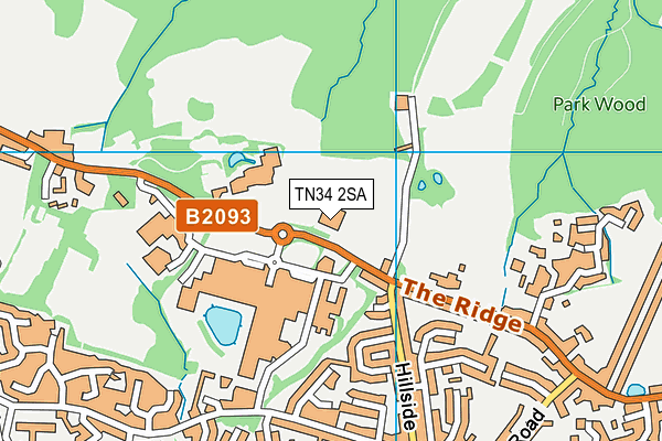 TN34 2SA map - OS VectorMap District (Ordnance Survey)