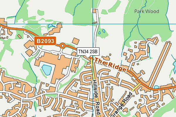 TN34 2SB map - OS VectorMap District (Ordnance Survey)