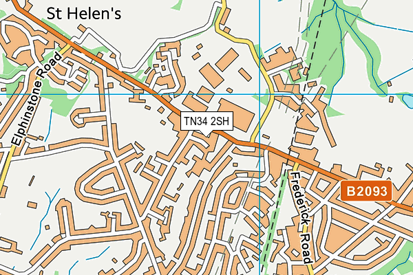TN34 2SH map - OS VectorMap District (Ordnance Survey)