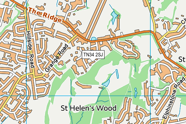 TN34 2SJ map - OS VectorMap District (Ordnance Survey)