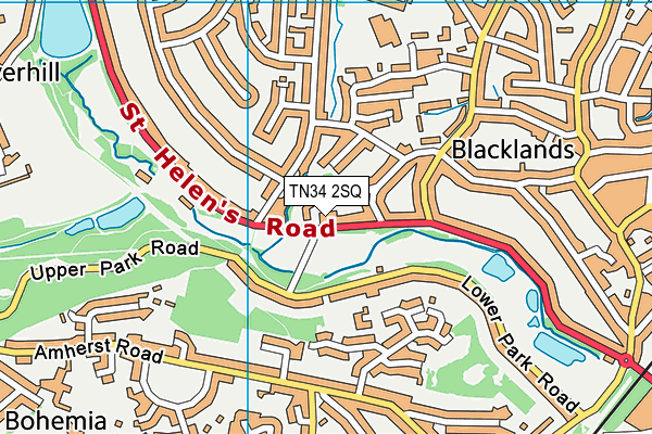 TN34 2SQ map - OS VectorMap District (Ordnance Survey)