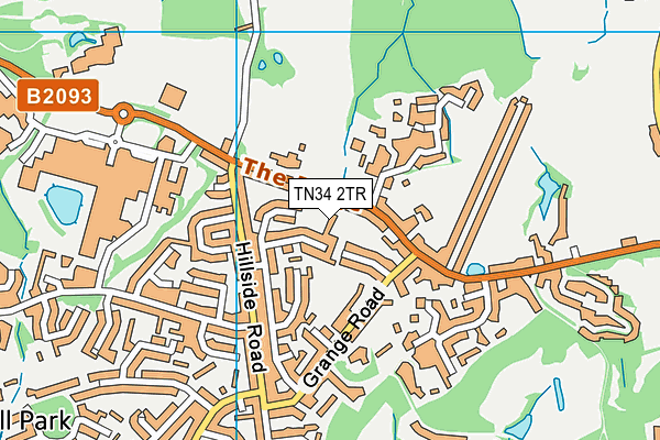 TN34 2TR map - OS VectorMap District (Ordnance Survey)