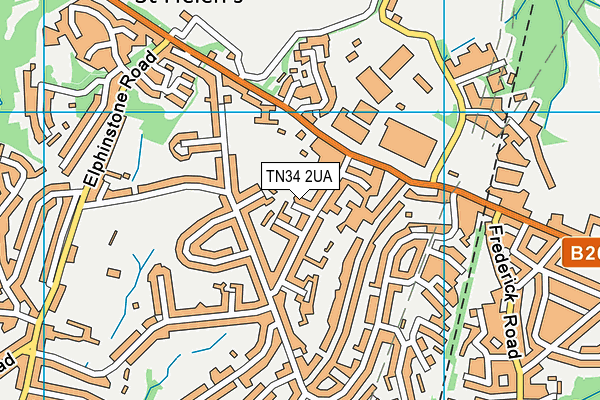 TN34 2UA map - OS VectorMap District (Ordnance Survey)