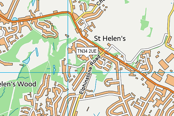 TN34 2UE map - OS VectorMap District (Ordnance Survey)