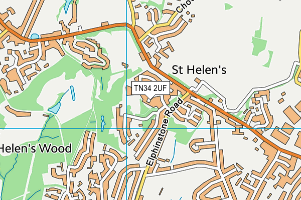 TN34 2UF map - OS VectorMap District (Ordnance Survey)