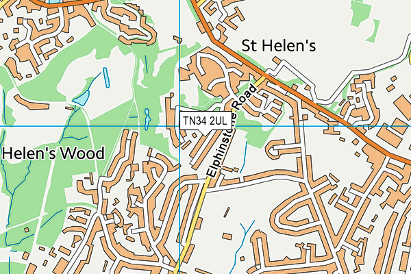 TN34 2UL map - OS VectorMap District (Ordnance Survey)