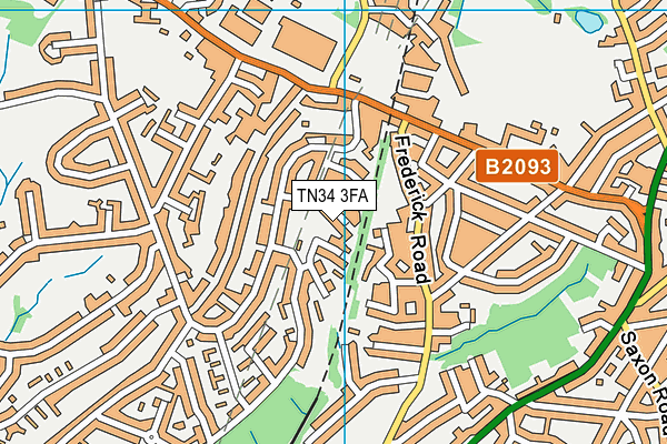 TN34 3FA map - OS VectorMap District (Ordnance Survey)