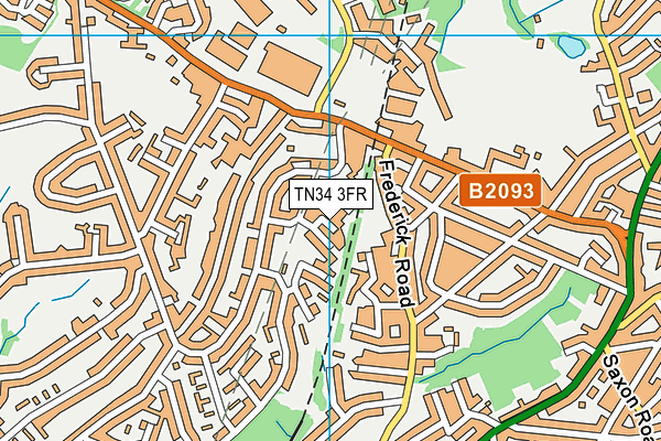 TN34 3FR map - OS VectorMap District (Ordnance Survey)