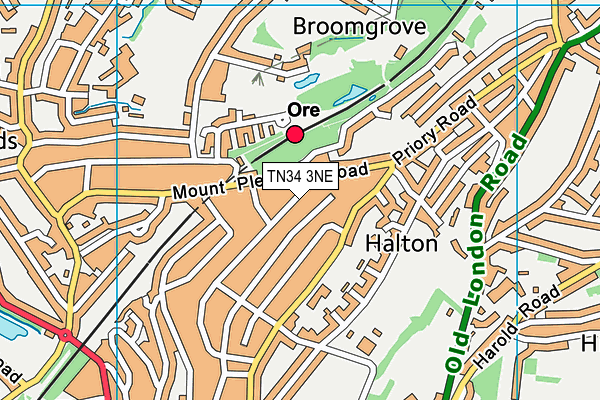 TN34 3NE map - OS VectorMap District (Ordnance Survey)