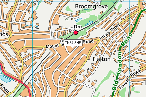 TN34 3NF map - OS VectorMap District (Ordnance Survey)