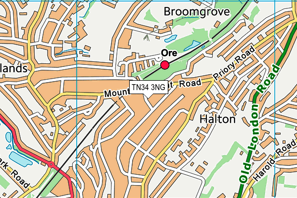 TN34 3NG map - OS VectorMap District (Ordnance Survey)