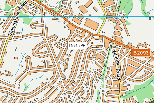 TN34 3PP map - OS VectorMap District (Ordnance Survey)