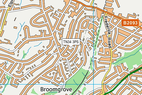 TN34 3PS map - OS VectorMap District (Ordnance Survey)