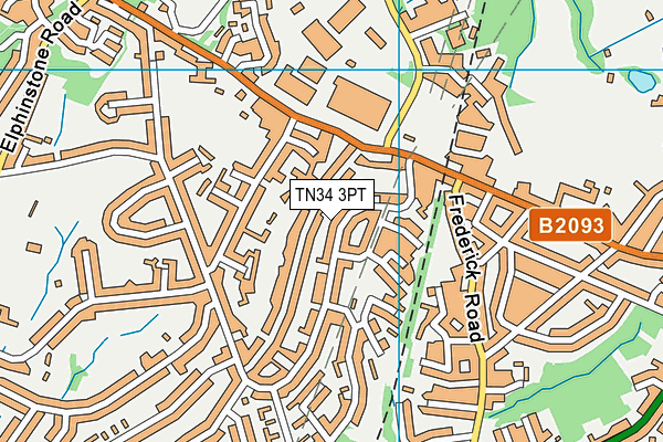 TN34 3PT map - OS VectorMap District (Ordnance Survey)