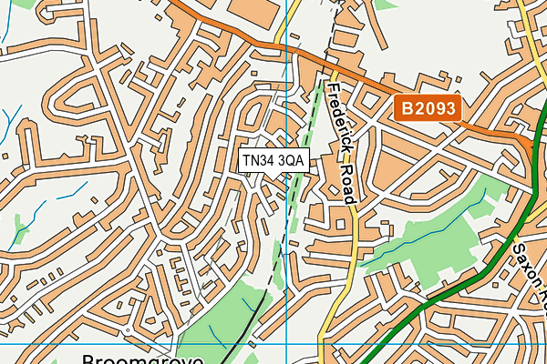 TN34 3QA map - OS VectorMap District (Ordnance Survey)