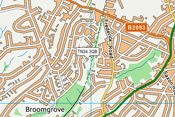 TN34 3QB map - OS VectorMap District (Ordnance Survey)