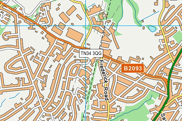 TN34 3QG map - OS VectorMap District (Ordnance Survey)