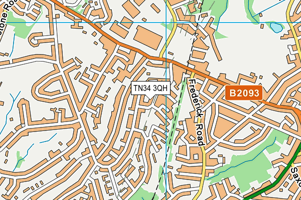 TN34 3QH map - OS VectorMap District (Ordnance Survey)
