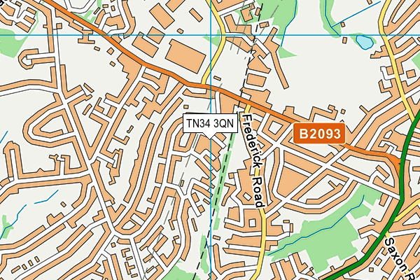 TN34 3QN map - OS VectorMap District (Ordnance Survey)