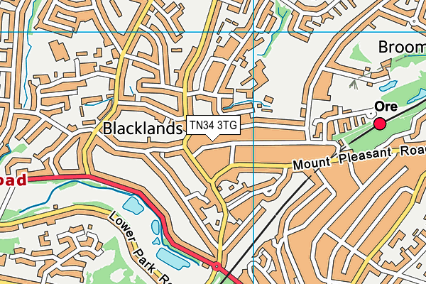 TN34 3TG map - OS VectorMap District (Ordnance Survey)