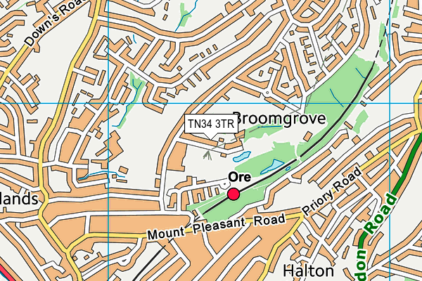 TN34 3TR map - OS VectorMap District (Ordnance Survey)