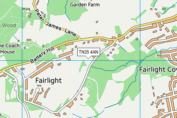 TN35 4AN map - OS VectorMap District (Ordnance Survey)