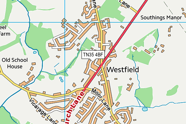 TN35 4BF map - OS VectorMap District (Ordnance Survey)